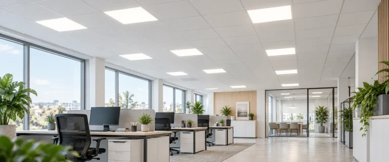 LED paneler 60x60 i lyst kontor