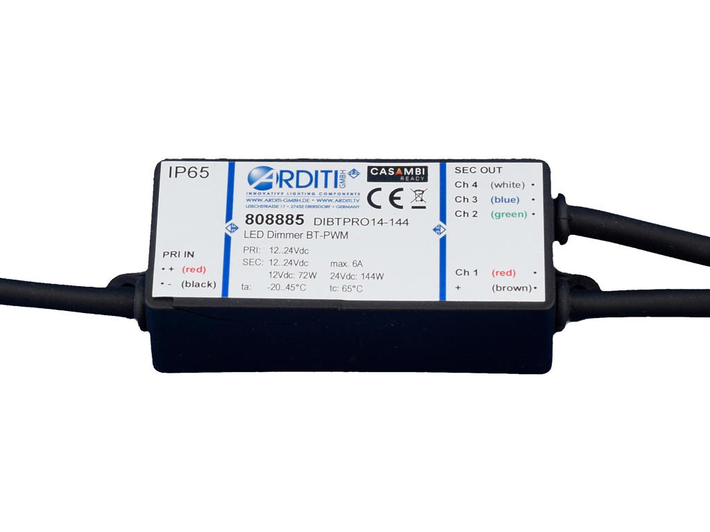 Casambi PWM4-dimmer med 4 kanaler – IP65