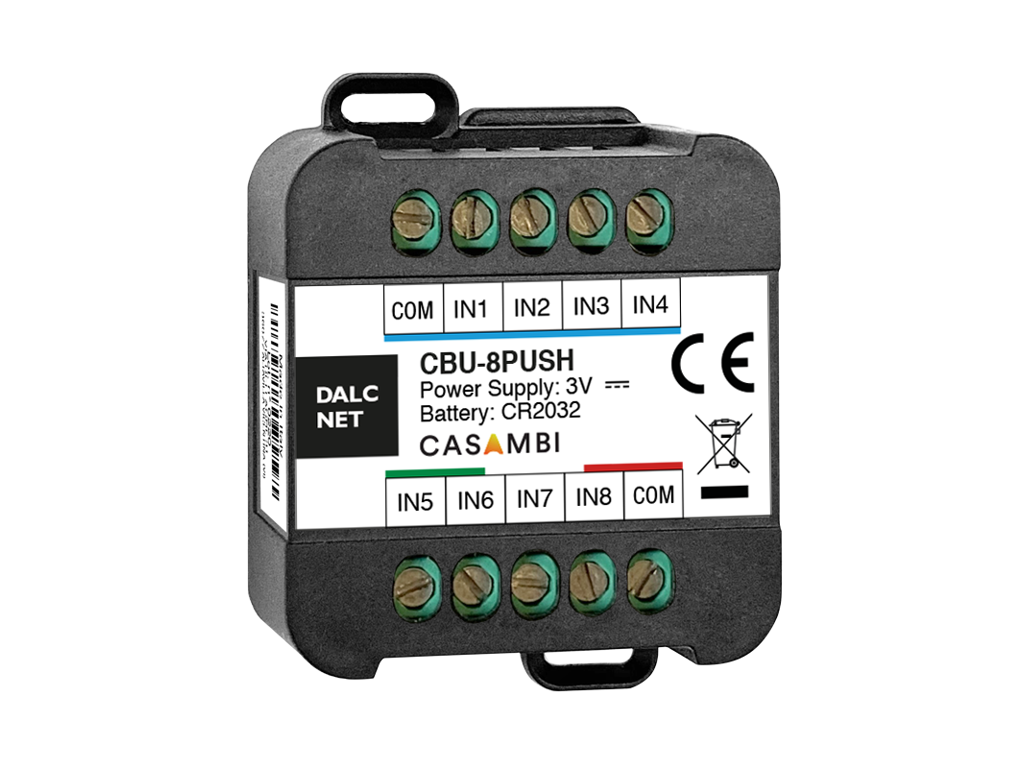 Casambi Bluetooth-ingångsmodul CBU-8PUSH