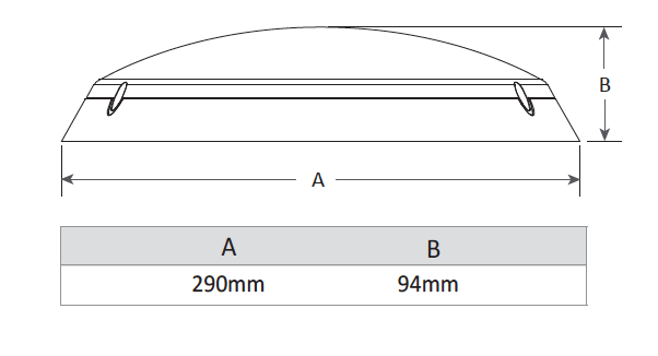 Seattle GEN2 standard måltegning, diameter 290 mm og højde 94 mm