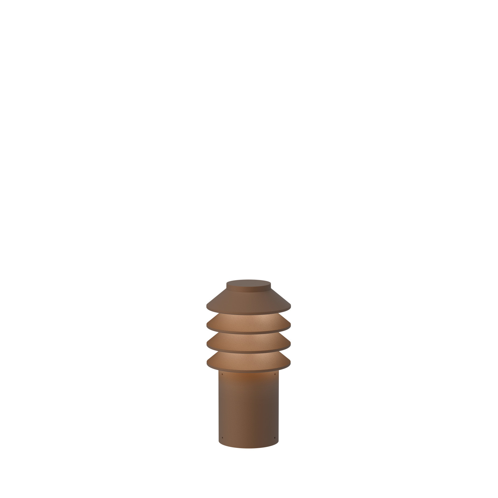 Bysted Garden Pullert LED 3K u/adp, Corten, base, lav billede 1