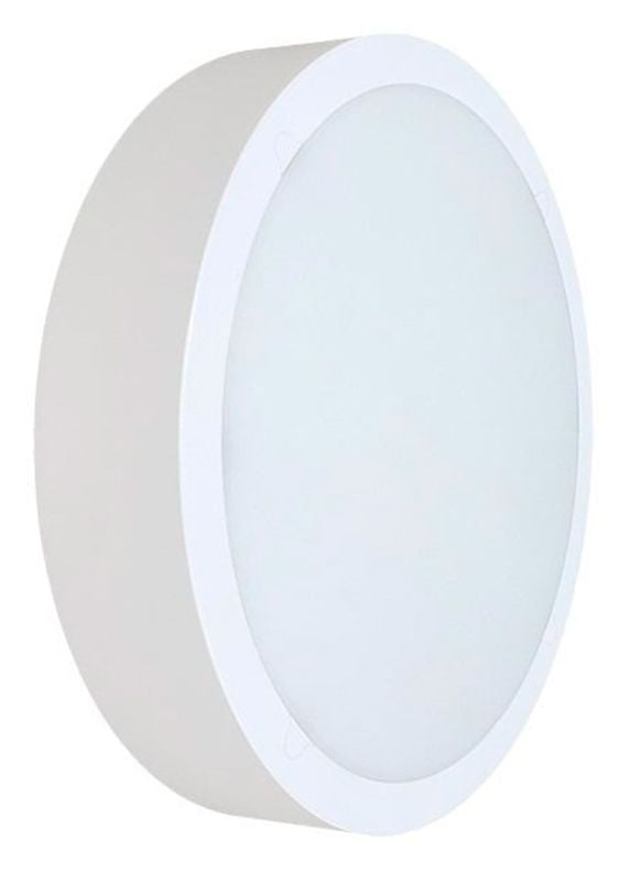 Brida CCT LED-plafond i hvid udførelse, rund og væg- eller loftmonteret.