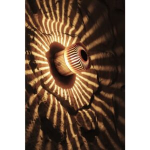 Konstsmide Monza vägglampa Power LED 3 W, guldfärgat aluminium
