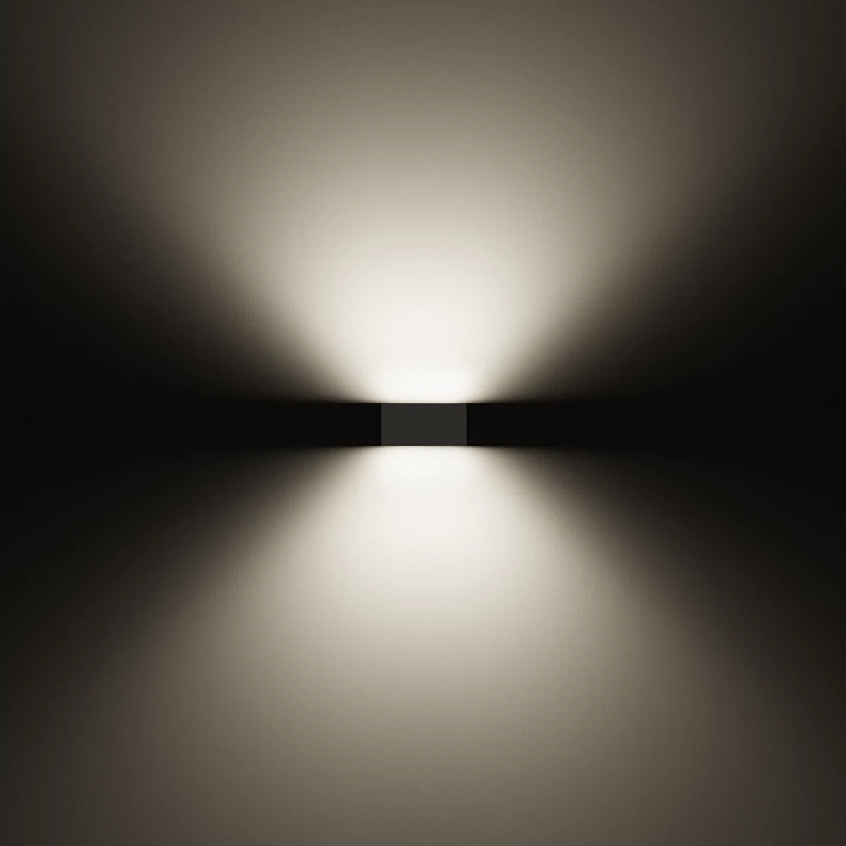 QUASAR 20 DOUBLE TECH antracit modell 304098, tillverkarens fasadbild som visar bredt upp- och nedåtriktat ljus