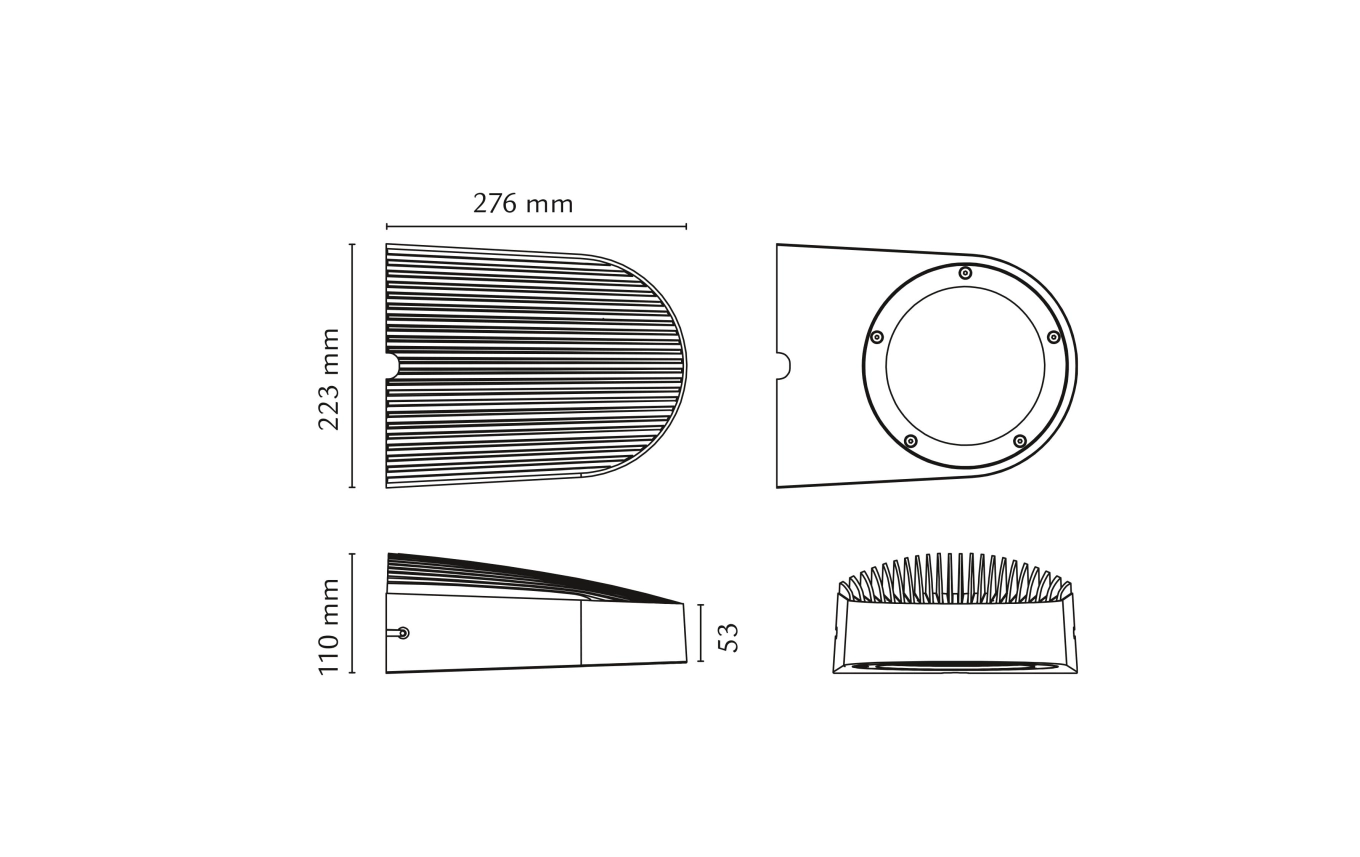 SG Fevik grafit 1000/2000, originalritning 223 × 110 × 276 mm
