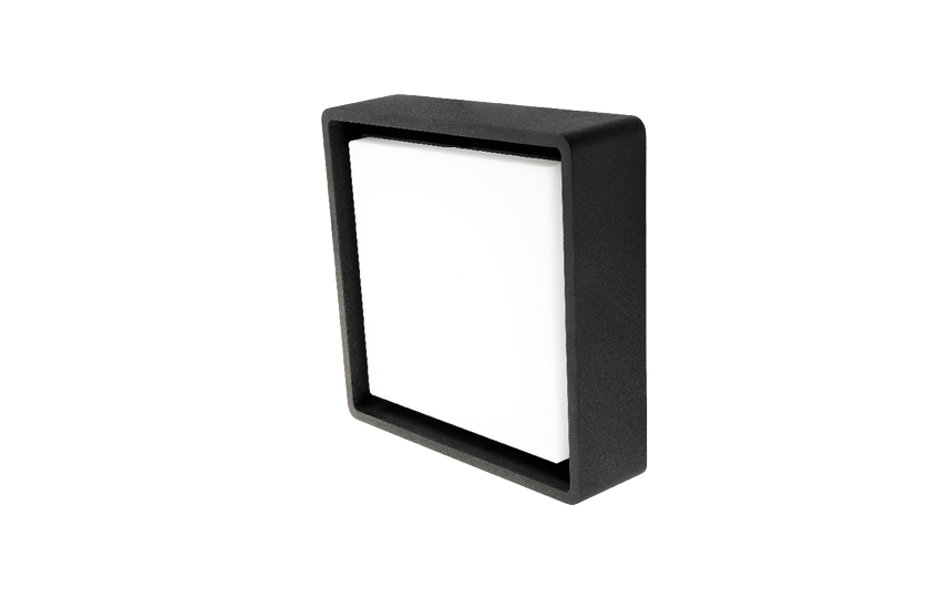 SG Frame Square LED 7W 630lm 3000K sort IP66 IK10
